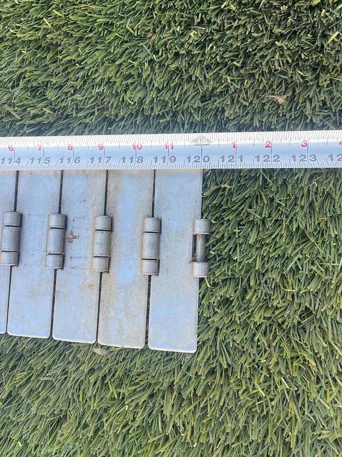 Used Rexnord SS815 BC 82 Tabletop Chain, Stainless Steel, 10’ Length, 6” Width