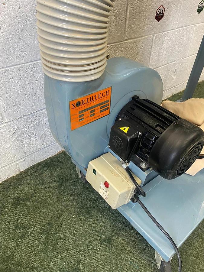 Used NorthTech Industrial Machinery NT-001-3 Dust Collector 2HP 3 ph 230/460V 2/4A