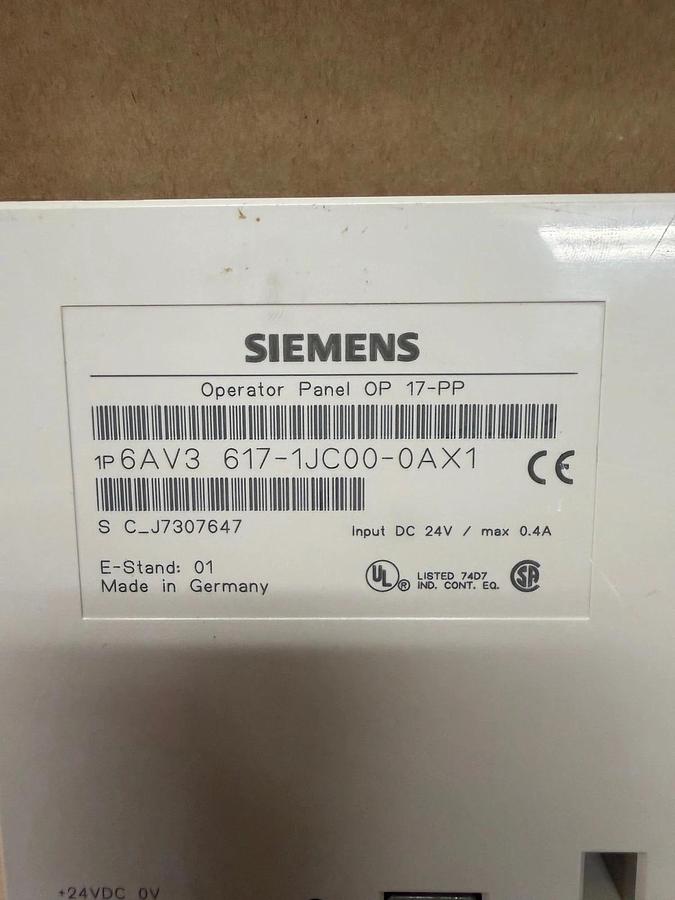Used Siemens OP 17-PP Operator Panel