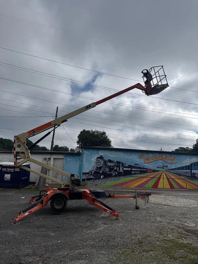 Used JLG T350 Towable Boom Lift, 34' 5" Height Capacity, 18' 9" Booming Capacity