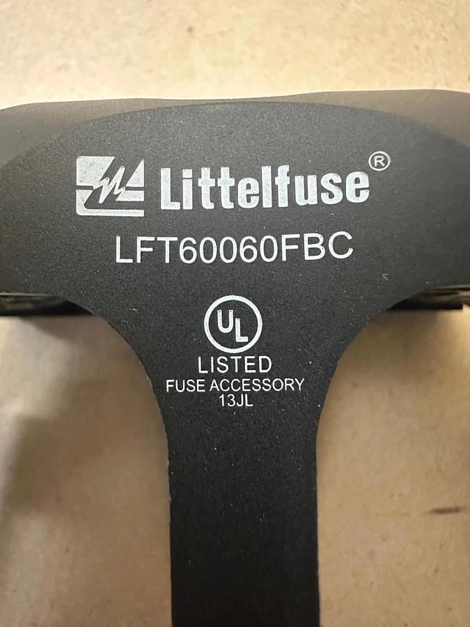 Used Littelfuse LFT600603C Class T Fuse Block w/ LFT60060FBC Fuse Block Cover (x3)
