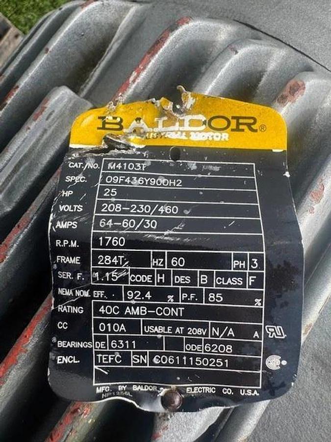 Used Cincinnati Fan RBE-11 Industrial Air Handling Specialism, Baldor 25Hp @ 1760 RPM