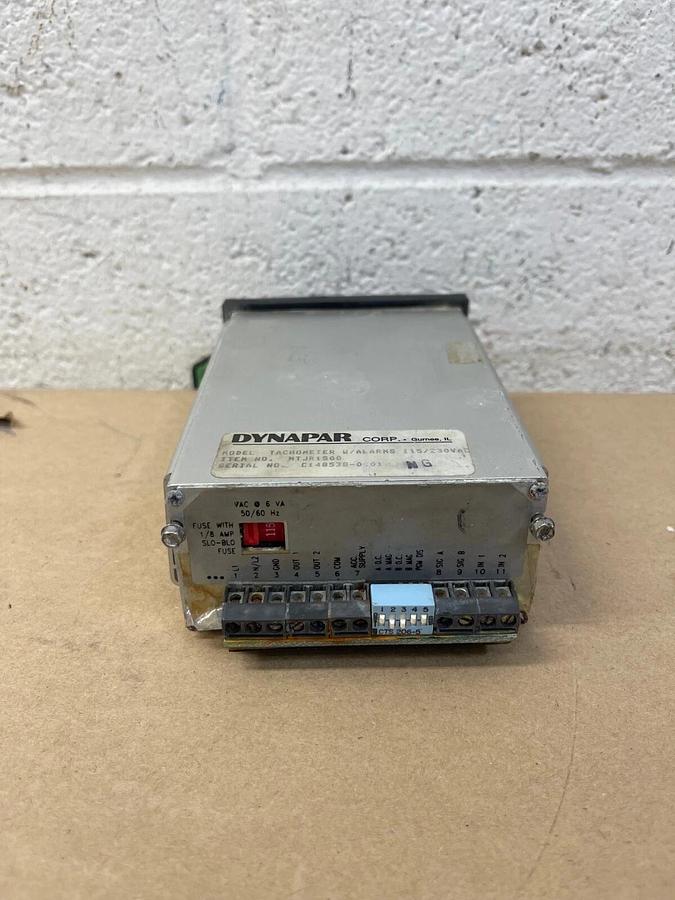 Used Dynapar Corp. MTJR1S00 Tachometer W/ Alarms, 115/230 VAC