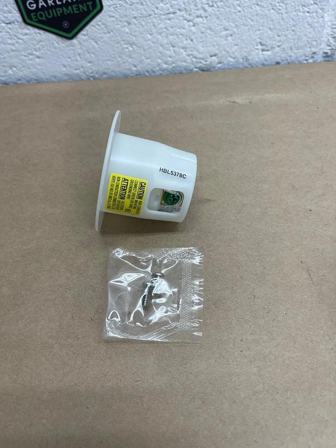 Used Hubbell HBL5378C Flanged Inlet, 20Amp, 125V, 2 Pole, 3 Wire