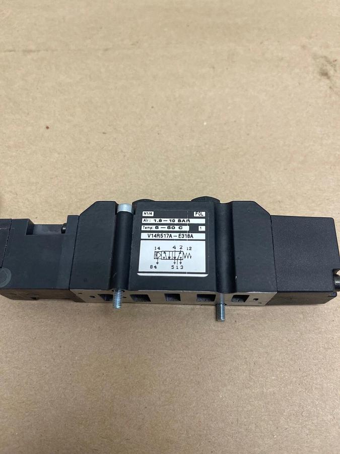 Used Norgren V14R517A-E318A Solenoid Valve, 1.8-10 Bar, 50/60 Hz, 5-50 C