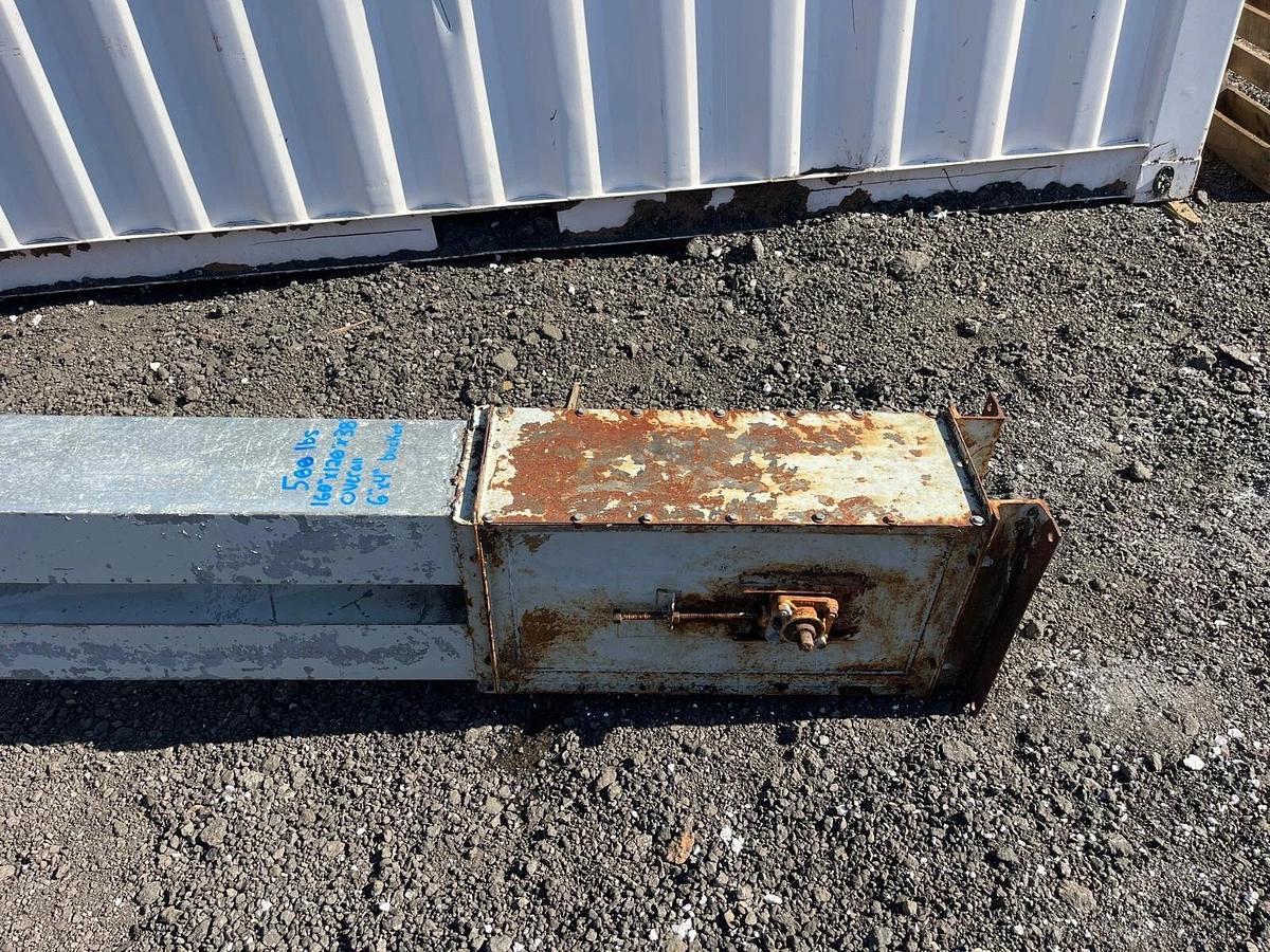 Used Carbon Steel Twin Trunk Bucket Elevator with Baldor 1HP at 1725RPM Motor