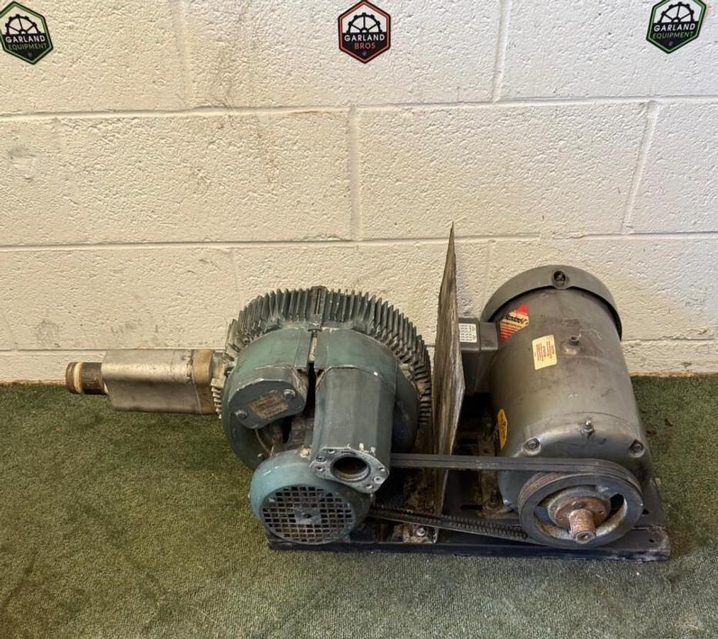 Used Siemens ELMO-G 2BH1 413-1HY99-Z Vacuum Pump, Baldor M3616T 7.5Hp 3450RPM, Motor