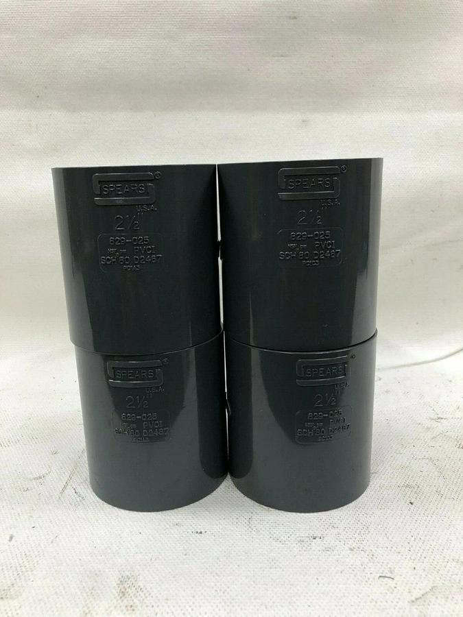 Spears SCH 80 D2467 (2-1/2” PVC Coupling Fitting) LOT of 4