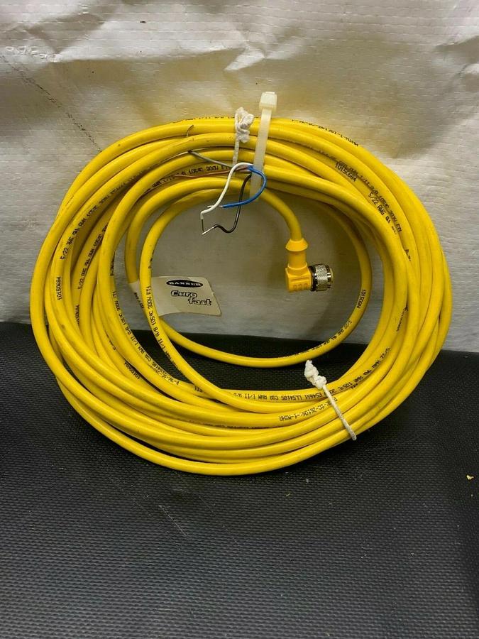 Used Banner MQDC-530RA 47815 Quick Disconnect Cable w/ 5 Pin Right Angle Connector