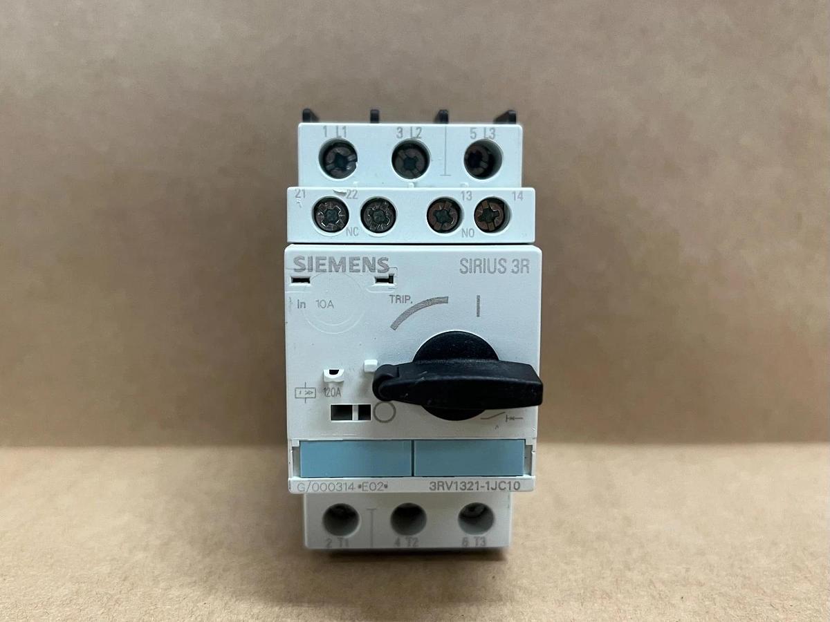 Used Siemens 3RV1321-1JC10 Sirius 3R 3P Motor Protection Circuit Breaker - Lot of 3