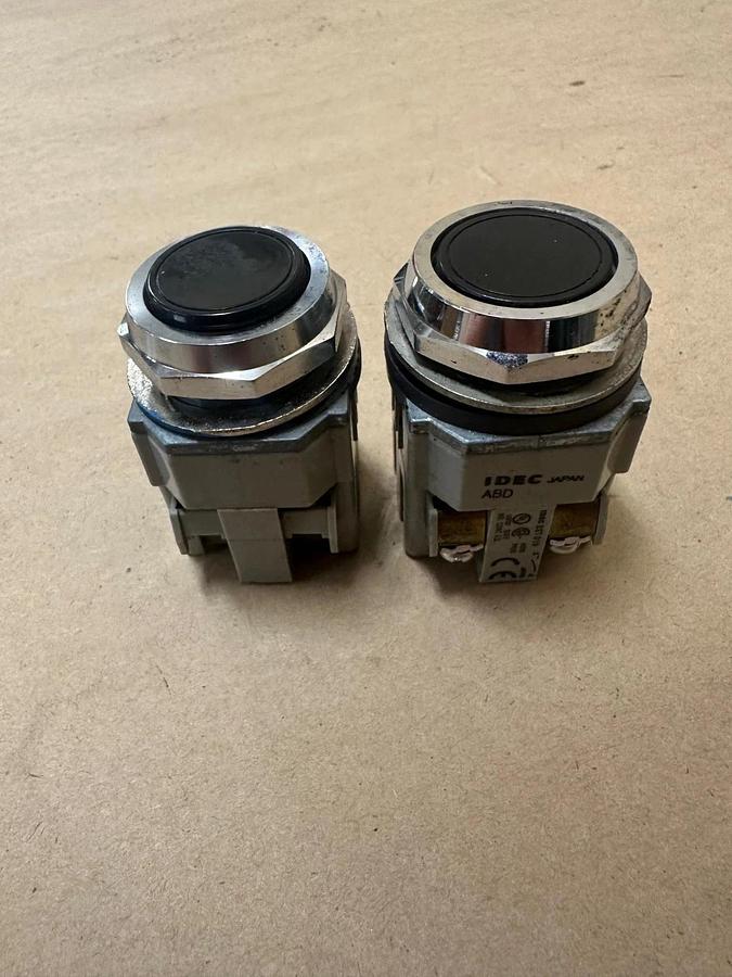 Used IDEC ABD Pushbutton Black - Lot of 2