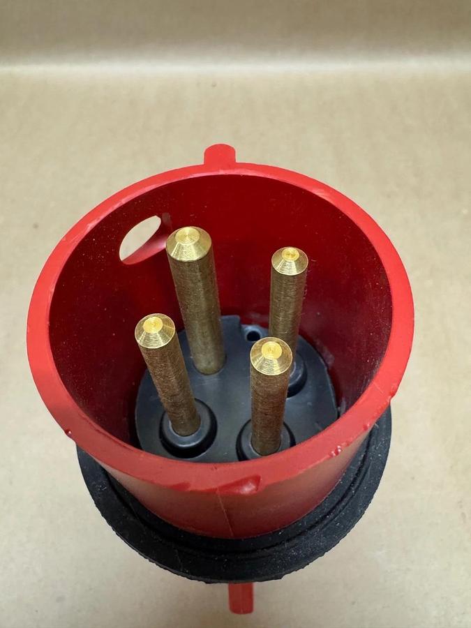 Used Hubbell HBL430P7W Pin/Plug Only, (30A, 480VAC, 3Ø, 15Hp Ratings)