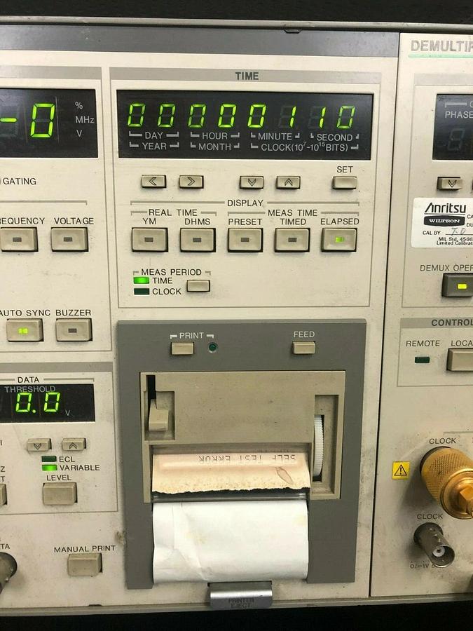 Used Arnitsu ME522A Error Rate Measuring Equipment. Receiver and Transmitter