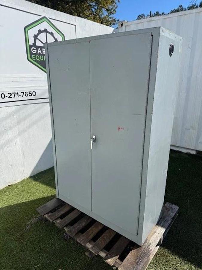 Used Containment Industrial Cabinet 2-Door, 4-Shelf Cabinet, W:40” D:16” H:62”
