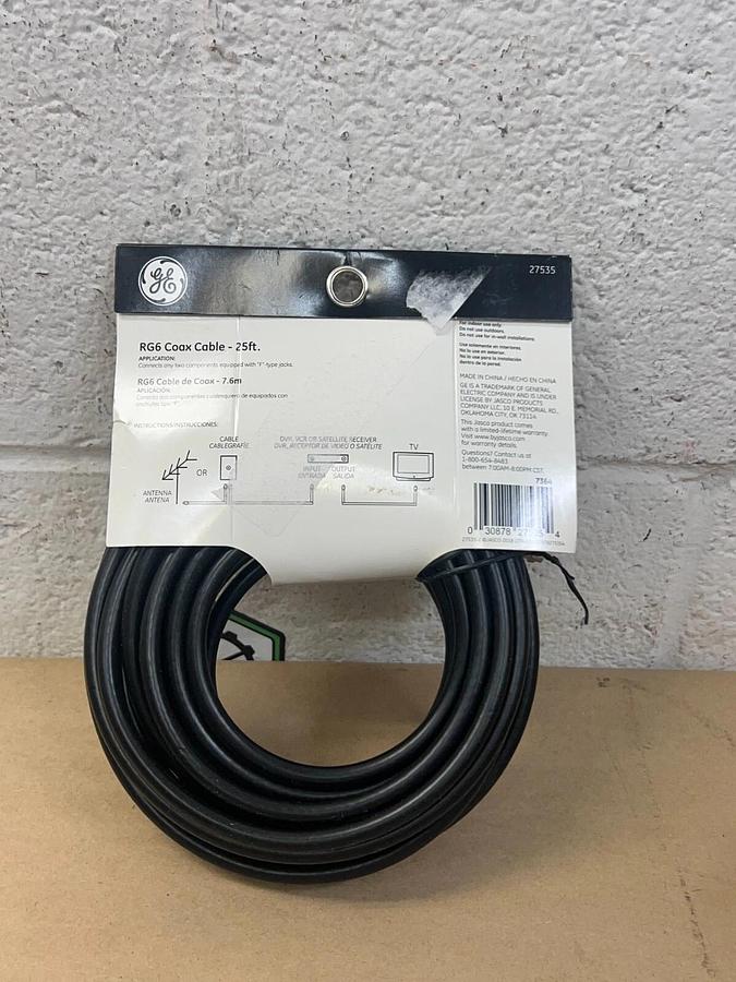 Used GE RG6 Coax Cable, 25ft.