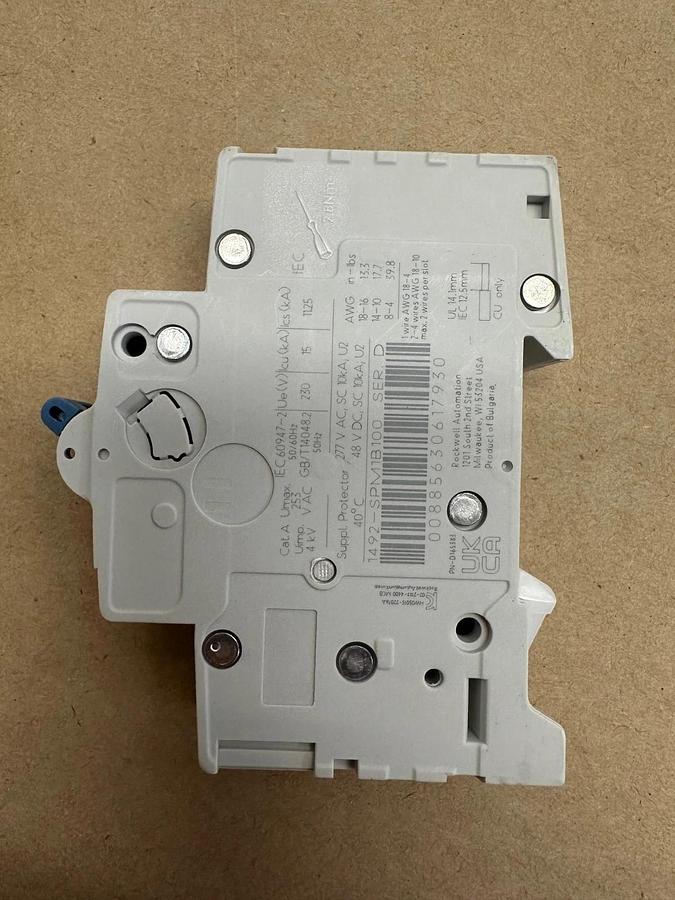 Used Allen Bradley 1492-SPM1B100 Ser D Protector Breaker - Qty 2 *NEW*