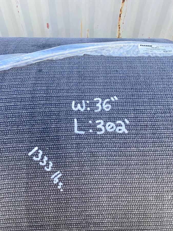 Used Conveyor Belt W: 36”, L: 205” Crescent Top with Lacing and Lacing Components