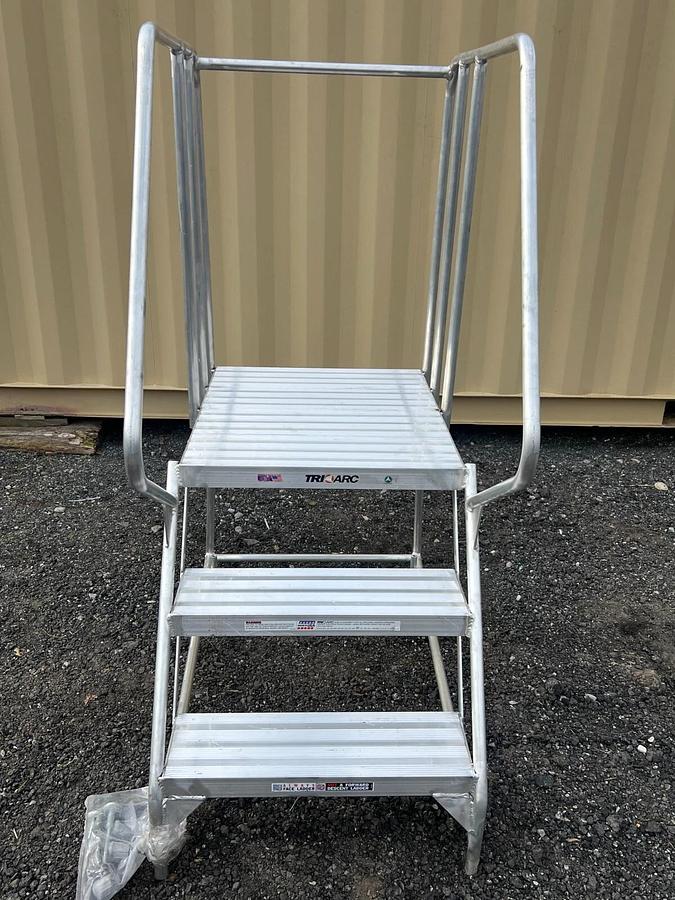 Used TRI ARC 3 Step Ladder with Wheels