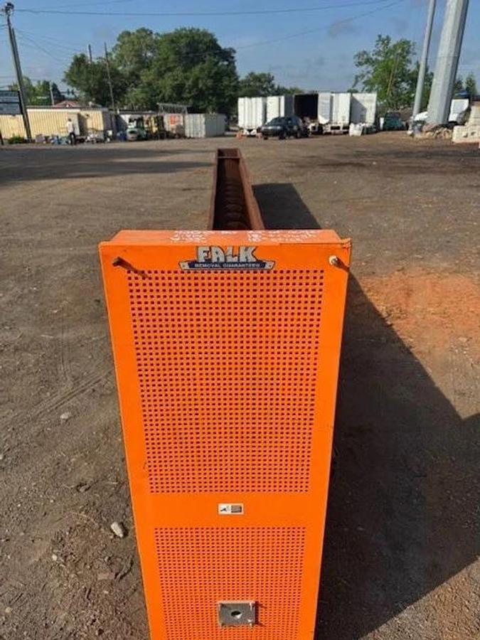 Used 32' Industrial Screw Conveyor, 16” Screw, 17” Trough, 10Hp Motor 24.94:1 Gearbox