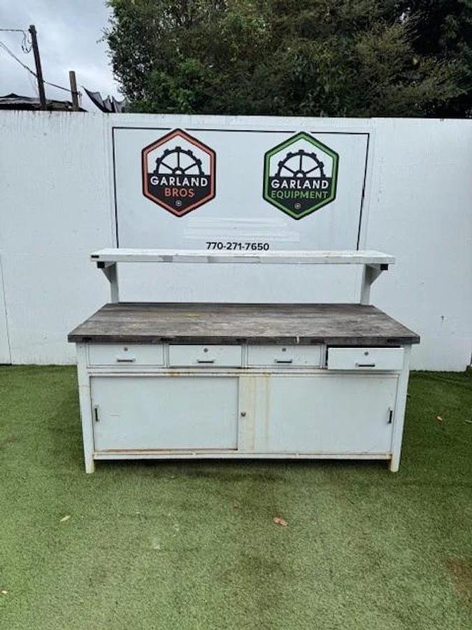 Used Imoaco 80”x36” Industrial Shop Desk, 4-Drawer (16”x20”) 36” Working Height