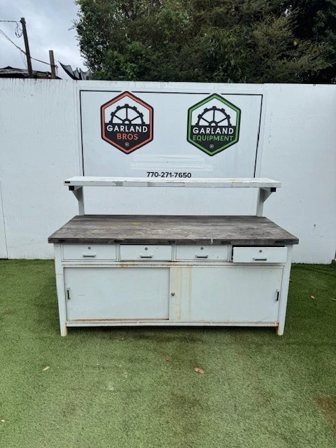 Used Imoaco 80”x36” Industrial Shop Desk, 4-Drawer (16”x20”) 36” Working Height