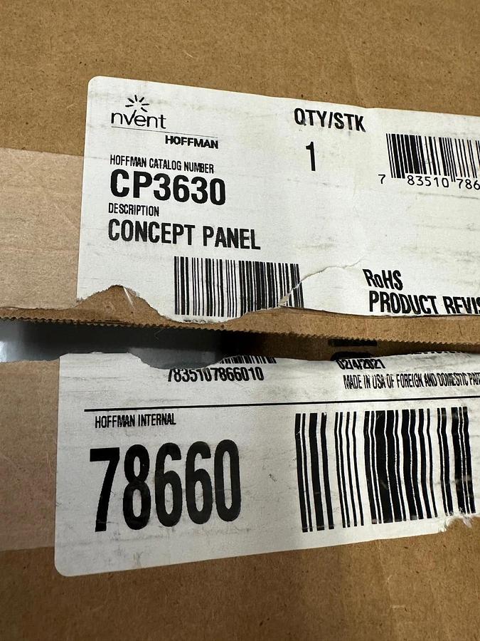 Used NVent Hoffman CP3630 Concept Panel *NEW*