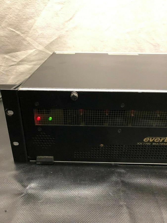 Used Evertz 7700FR-C Audio and Video Multiframe with (7) 7710XUC-HD and (1) 7700FC