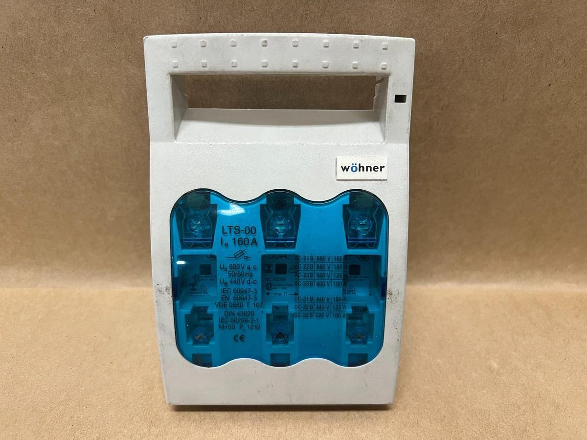 Used Wohner LTS-00 160A Fuse Disconnect Switch