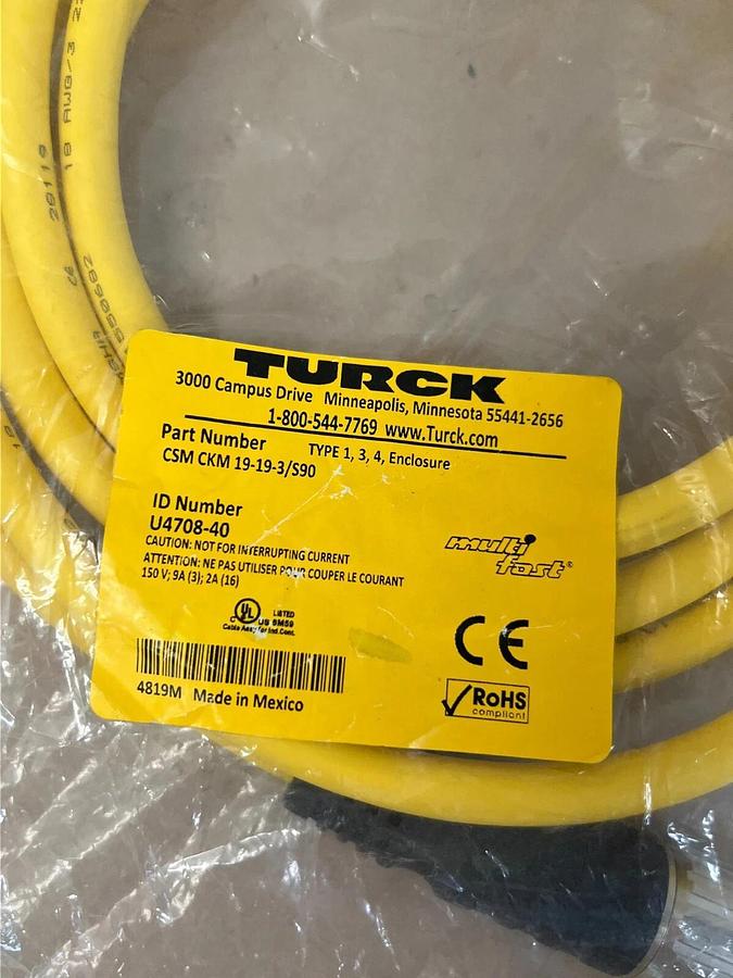 Used Turck CSM CKM 19-19-3/S90 Type 1 Sensor
