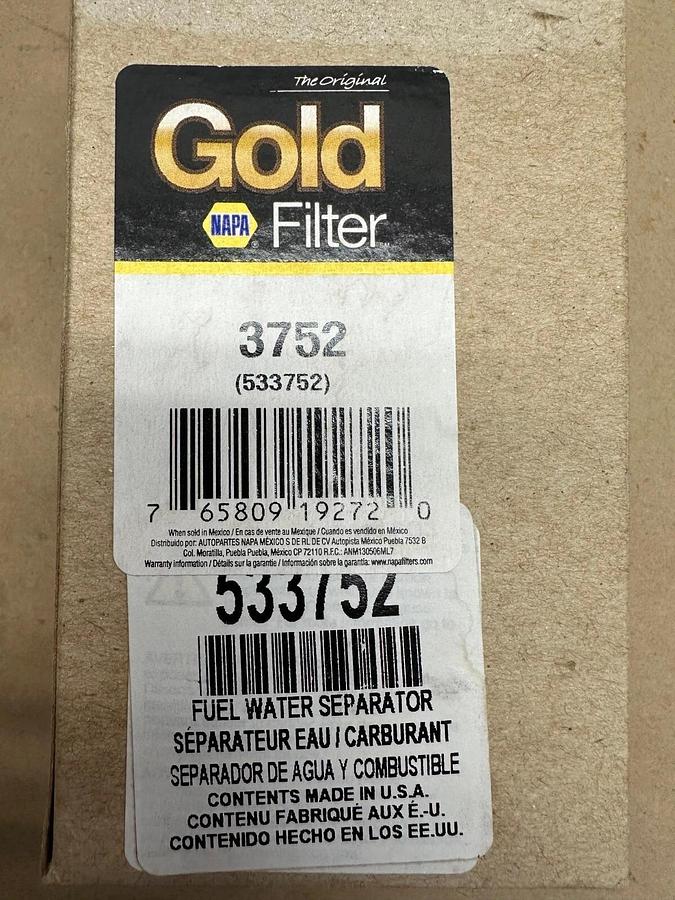 NAPA 3752 Gold Fuel Filter