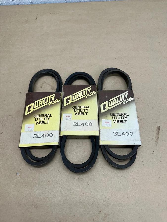 Quality Plus 3L400 General Utility V-Belt Lot of 3 *NEW*