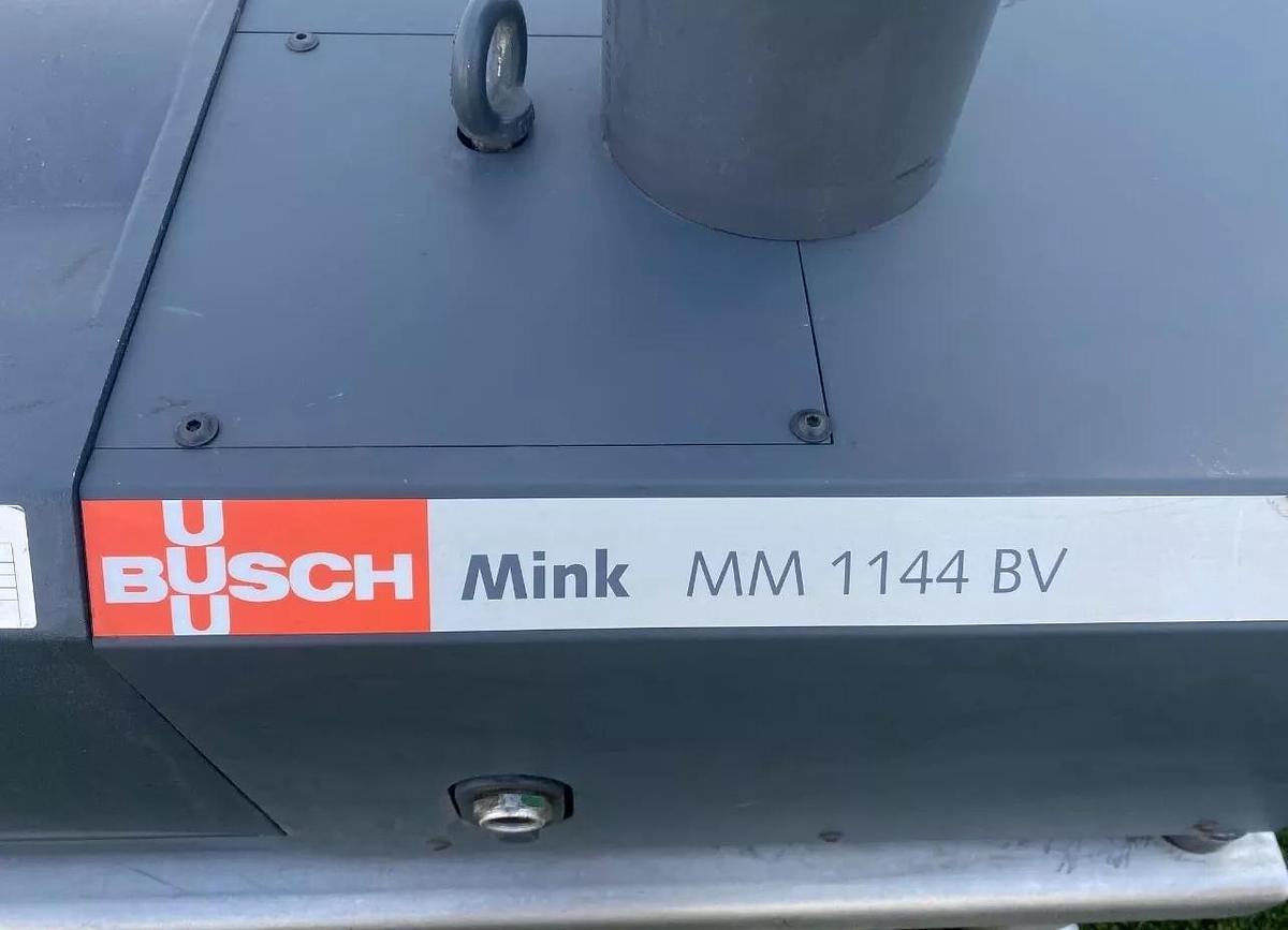Used Busch Mink MM 1144 B V06 11XX Dry Claw Vacuum Pump, 3HP Baldor SuperE Motor