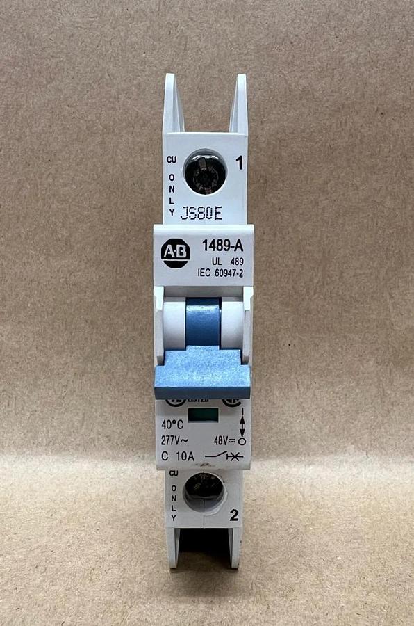 Used Allen Bradley 1489-A1C100 Ser A, 1 Pole, Circuit Breaker