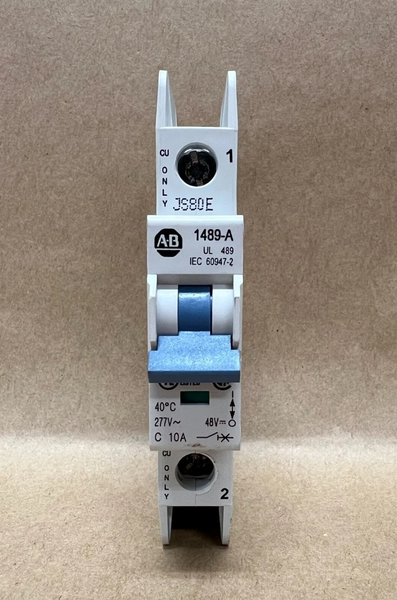 Used Allen Bradley 1489-A1C100 Ser A, 1 Pole, Circuit Breaker