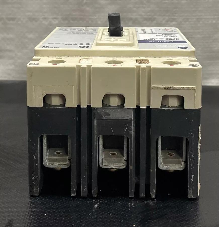 Used Allen Bradley 140M-I8 Motor Circuit Protector, 15 Amps, 3 Poles, 600 VAC-250 VDC