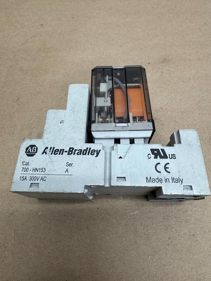 Used Allen Bradley 700-HB33A1 Series D Relay, 120 VAC, 15 A, w/ 700-HN153 Series A