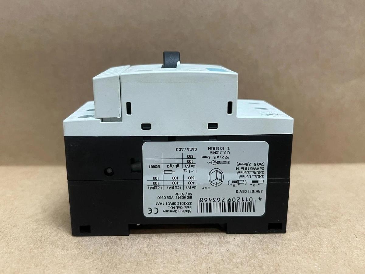 Used Siemens 3RV1011-0EA10 Sirius 3R, Class 10 Circuit Breaker - Lot of 3