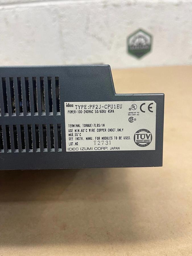 Used Idec PF2J-CPU1EU, FA-2J Programmable Controller 100-240VAC 50/60Hz