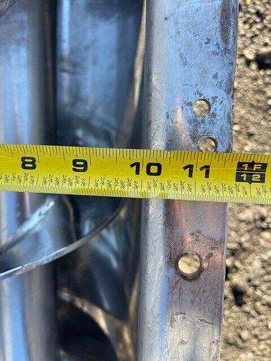 Used Stainless Steel Screw Conveyor 9"x24'3" w/ Toshiba 3HP @ 1755RPM, Dodge Gearbox