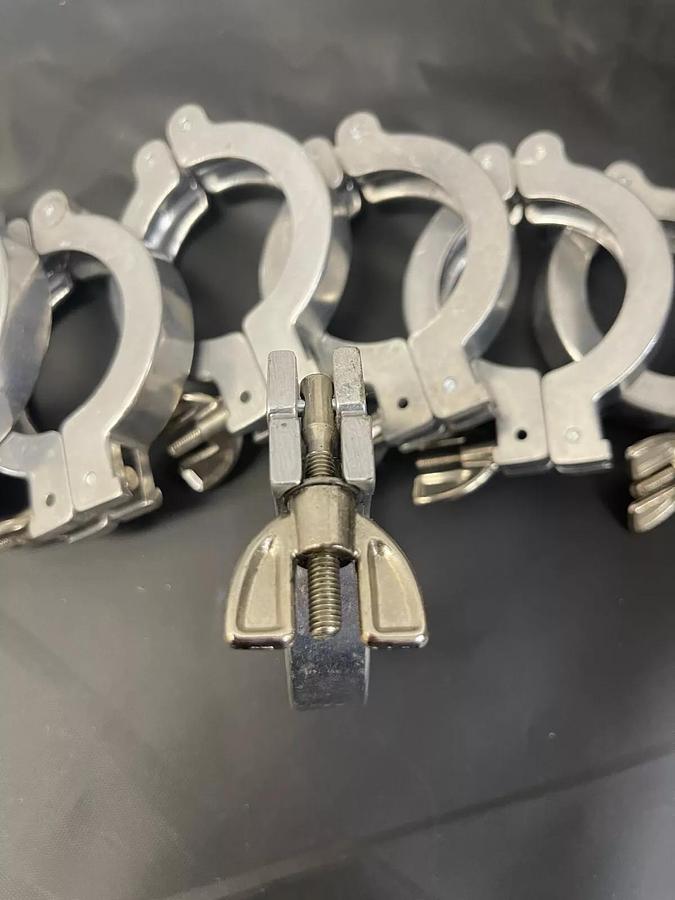 Used 2” Tri-Clamp Cover, Single Pin Heavy Duty Stainless Steel 304, Lot of 8