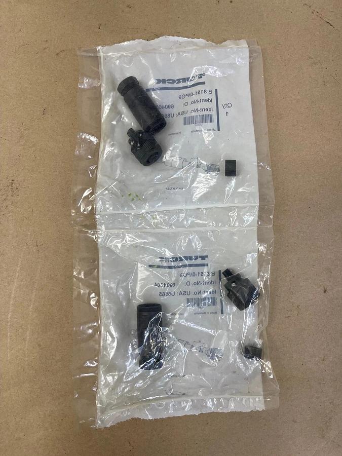 Used Turck B 8151-0/PG9 Circular M12 Socket - Lot of 2