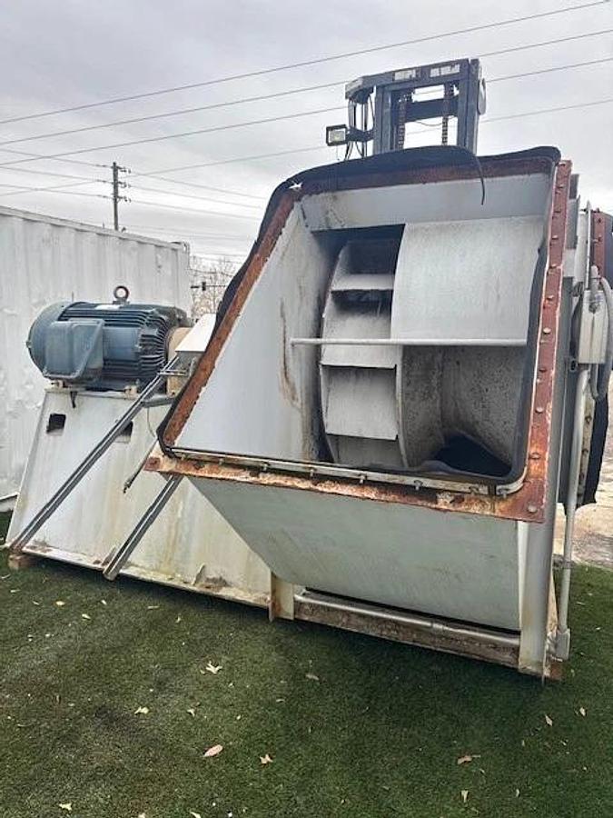Used Twin City Fan & Blower CW Bottom Angular Upblast 542, 250Hp Motor @ 1188RPM