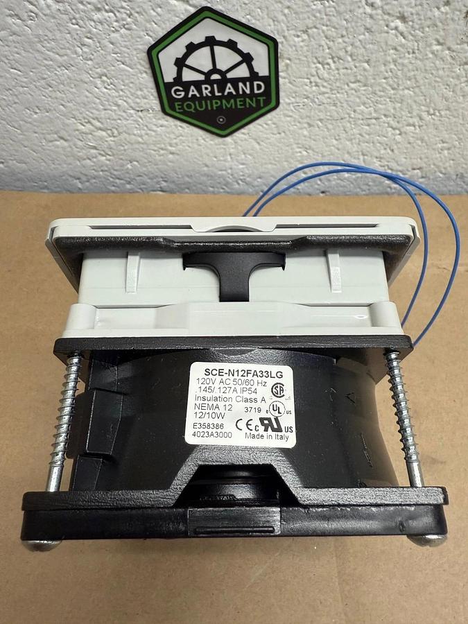 Used Saginaw Controls & Engineering (SCE) SCE-N12FA33LG Filter Fan 4"x4" 120VAC *NEW*