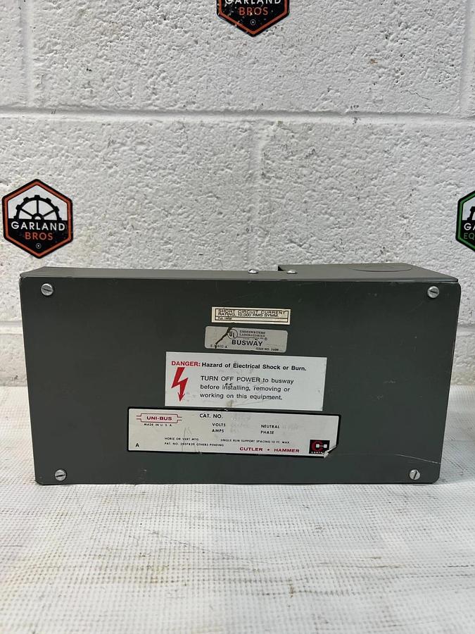 Used Cutler Hammer EJBS-51 120/208 Volts, UNI-BUS Tap box, 100 Amps, 3 PH
