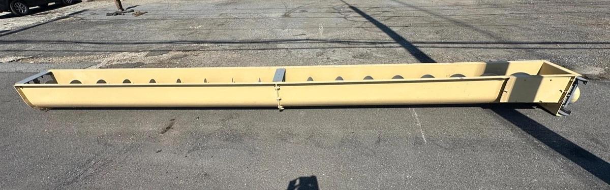 Used Industrial Screw Conveyor 51’ L, 16” Stick, 17” Trough, 15-1/2” Flights, 7.5Hp