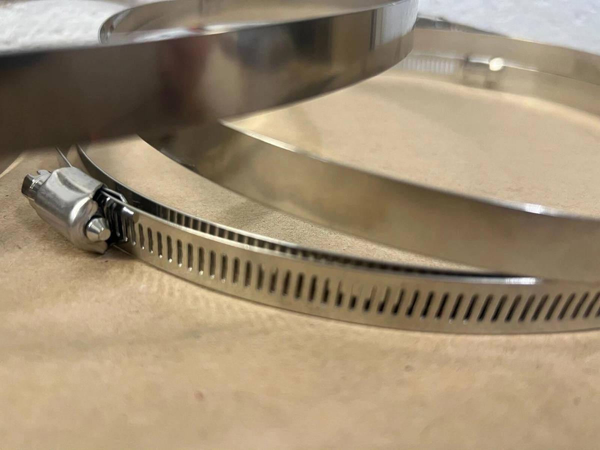 Used Stainless Steel Hose Clamps 165-216mm 128 - Lot of 7
