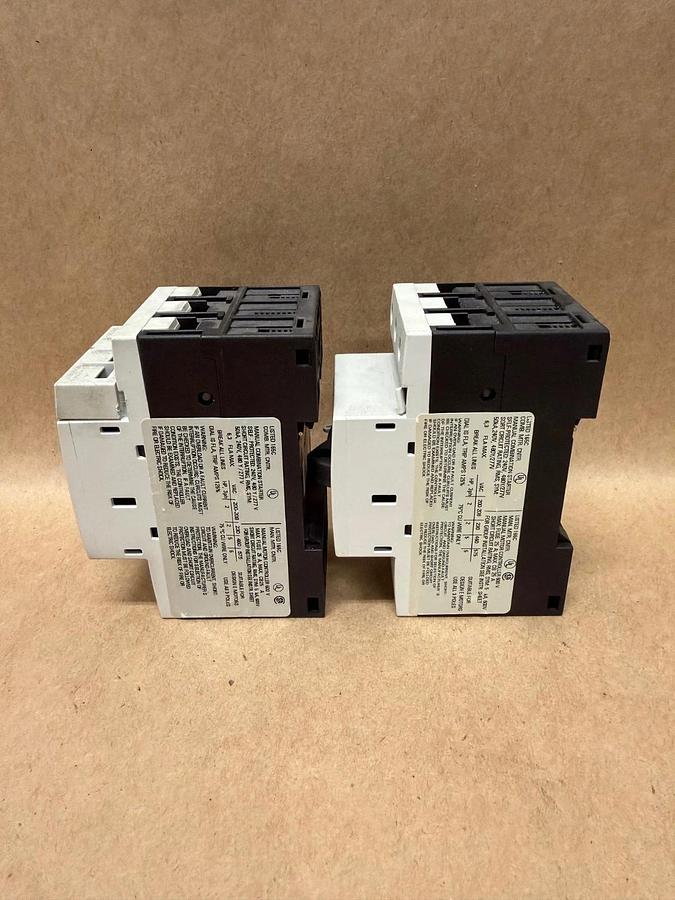 Used Siemens 3RV1011-1GA10 Circuit Breaker - Lot of 2