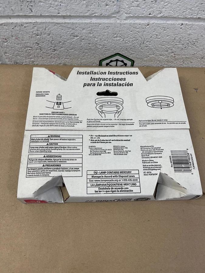 Used GE Cool White 22, 8” 210mm T-9 Fluorescent Light Bulb 1100 Lumen, 22 Watts