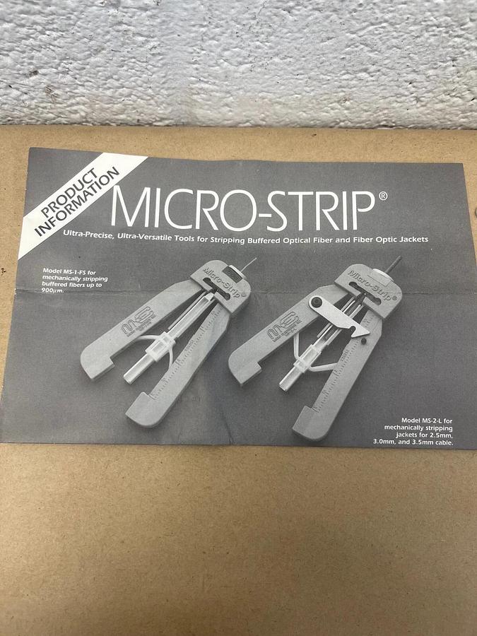Used Micro Electronics Micro-Strip, Fiber Optics Precision Stripper, MS-1-FS