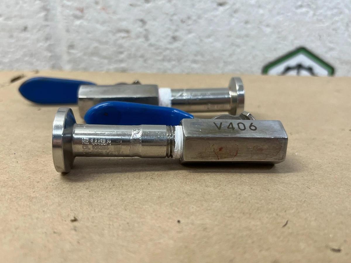 Used (2) Stainless Steel Ball Valves V402, V406